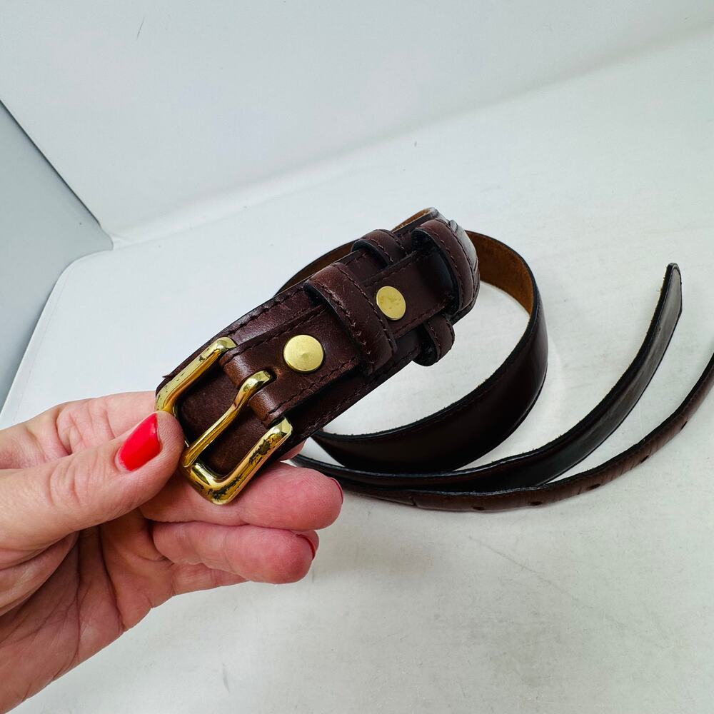 3D Belt Company Western Tooled Leather Belt Brown Brass Buckle Men's‎